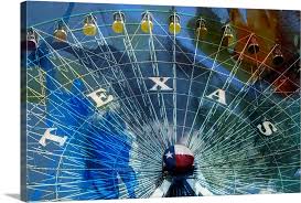 Texas Ferris Wheel Wall Art Canvas
