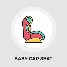 Child Car Seat Flat Icon Ilration