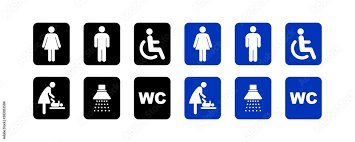 Washroom Symbols Collection Public