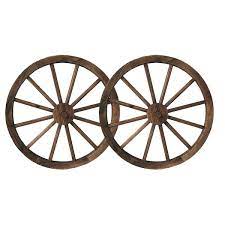Wooden Wagon Wheel Outdoor Indoor Decor
