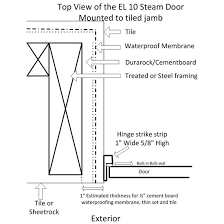 Steam Room Door El 10 Frameless Glass