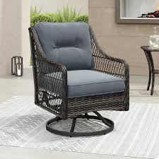 Hand Woven Resin Wicker Swivel Chair