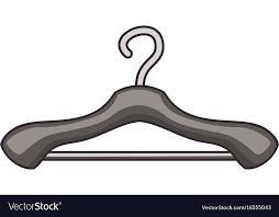 Clothes Hanger Icon Cartoon Style
