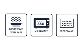 Microwave Oven Safe Line Icon Symbol