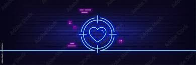 Neon Light Glow Effect Heart In Target
