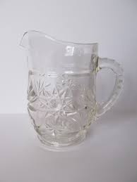 Vintage Small Cut Glass Pitcher Creamer
