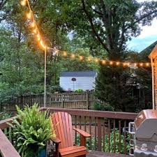 Hanging String Lights On A Deck
