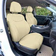 Fh Group Neoprene Custom Fit Seat Covers For 2019 2022 Hyundai Santa Fe 26 5 In X 17 In X 1 In Front Set Beige