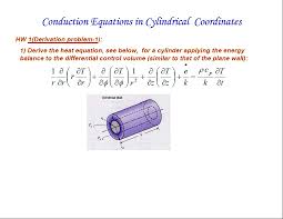 Conduction Equations In Cylindrical