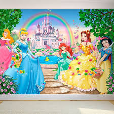 Wall Mural Princesses And Disney Castle