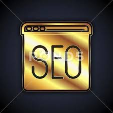 Gold Seo Optimization Icon Isolated On