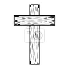 Wooden Cross Religious Icon Vector