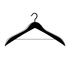 Wooden Coat Hanger Clean Simple Vector