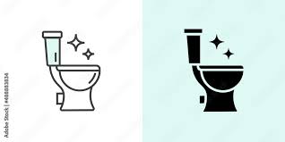 Toilet Seat Outline Icon Wc Logo Line