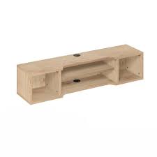 Marcy Oak Floating Hutch Tv Stand