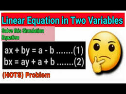 Today S Hot Problem Of Linear Equation