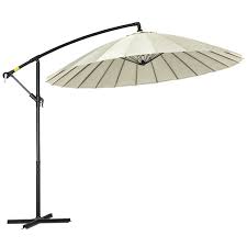 White Offset Patio Umbrella