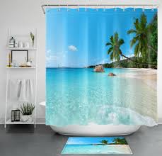 Tropical Ocean Beach Green Forest