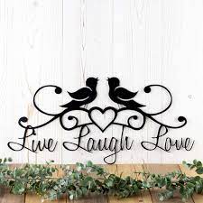 Live Laugh Love Metal Wall Art Kitchen