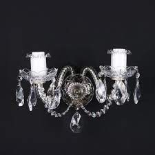 Light Wall Sconce With Crystal Arms