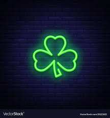 Shamrock Is A Neon Sign Icon Light