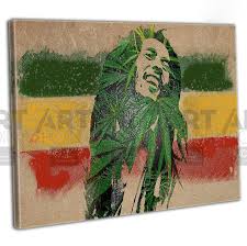 Bob Marley Leaf Canvas Print