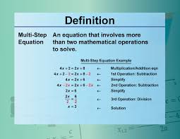 Multi Step Equation Media4math