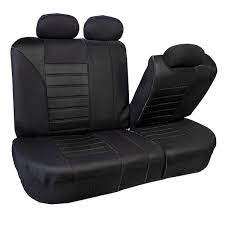 Fh Group Premium 3d Air Mesh Seat Covers 47 In X 23 In X 1 In Full Set Black