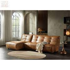 Furniture Genuine Leather Sofa Set