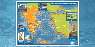 Ks2 Ancient Greece Landmarks Map