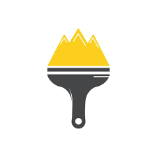 Paint Brush Icon Vector Logo Design
