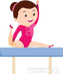 gymnastics clipart young girl wearing