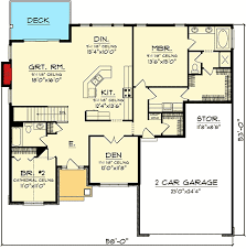 Open Concept Ranch Home Plan 89845ah