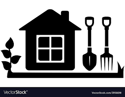 Gardening Tools Icon With Garden House