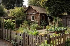 Ranch House With Vegetable Garden And