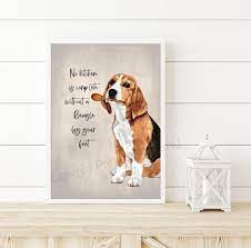 Beagle Dog Kitchen Art Print Unframed