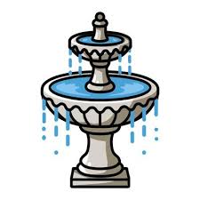 Water Fountain Isolated Vector Art