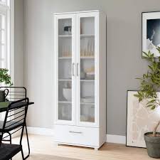 Manhattan Comfort Serra 5 Shelf Curio Cabinet White