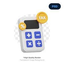 Premium Psd Tax Calculator 3d Icon