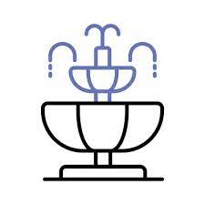 Water Fountain Icon Vector Art Icons