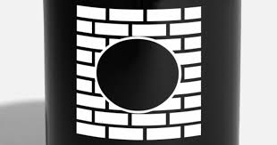 Brick Stone Wall With A Round Hole In