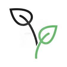 Growing Plant Line Green Black Icon