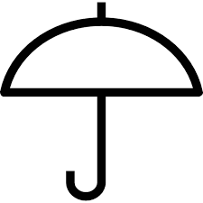 Umbrella Vector Market Light Rounded Icon