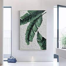 Buy Tropical Plant Leaves Framed Modern
