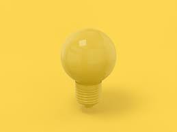 Premium Photo Yellow One Color Lamp