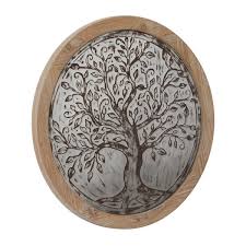 Brown Embossed Tree Wall Decor 53642