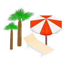 Summer Vacation Icon Isometric