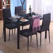 Rectangle 4 6 Seaters Chairs Black