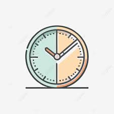 Time Clock Icon Modern Minimalist Flat