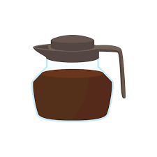 Glass Coffee Pot Icon In Cartoon Style